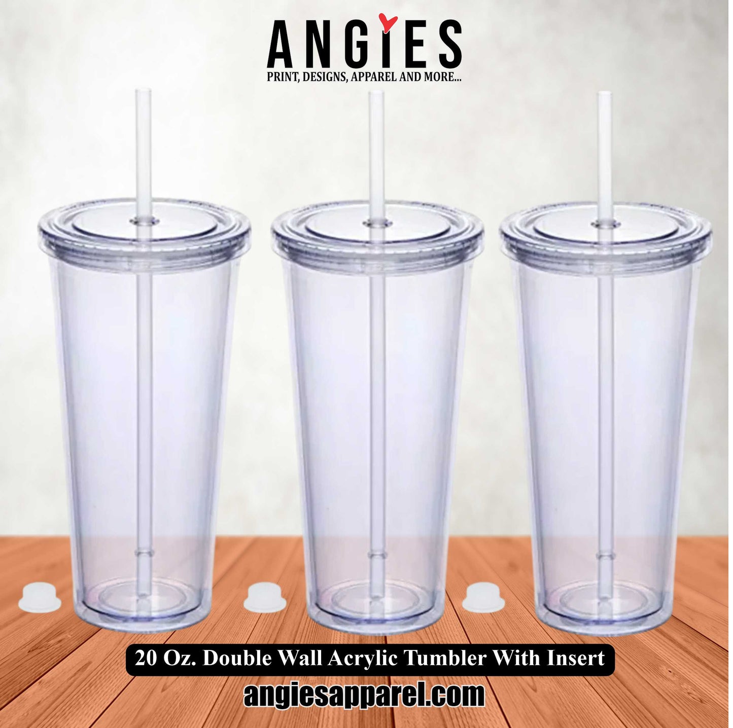 24oz / 16oz. Pre-Drilled Double Wall Plastic Snow Globe (Lava) Tumbler with Plug