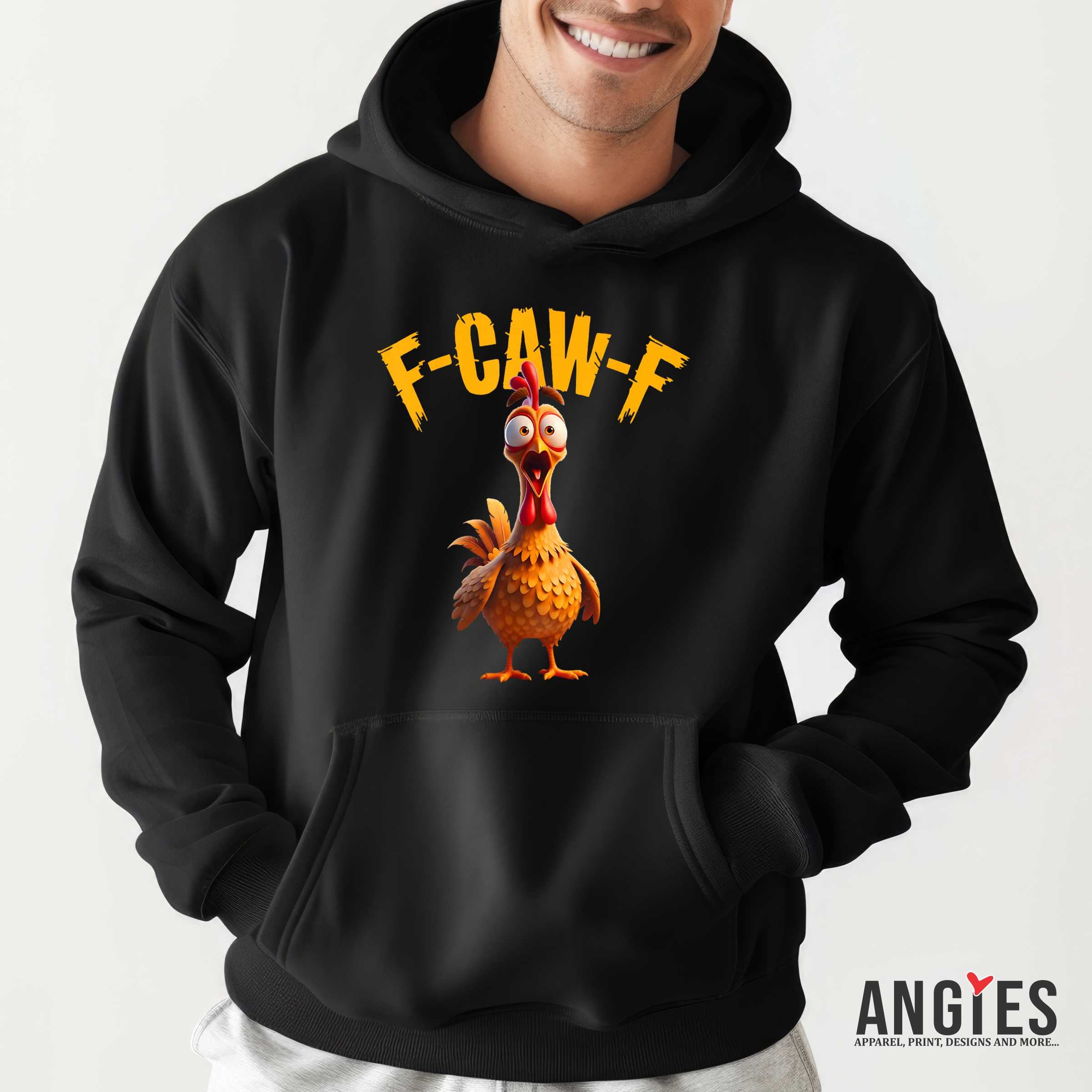 F-Caw-F Hahn-Meme Pullover Hoodie – Lustiges Huhn-Gitarristen Design, Für Männer & Frauen