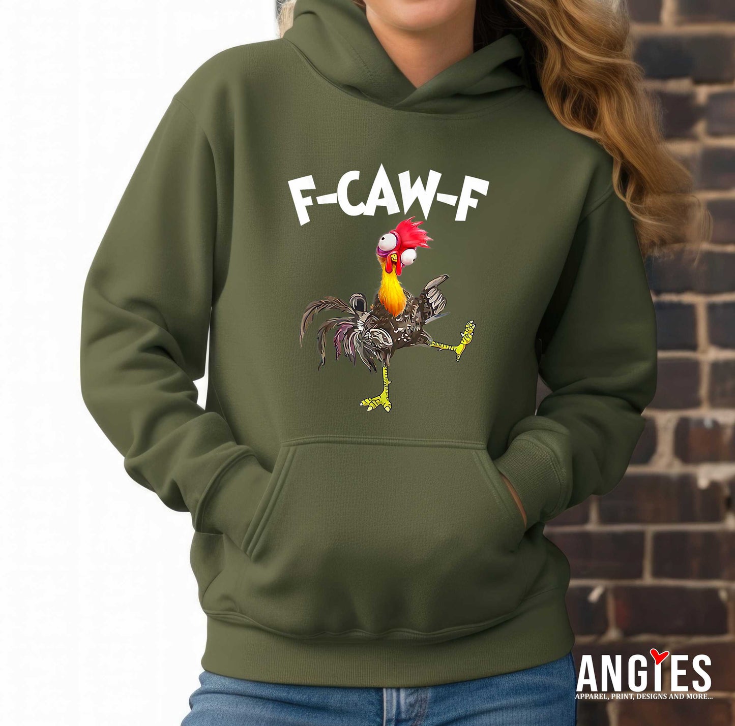 F-CAW-F Funny Rooster Hoodie Collection