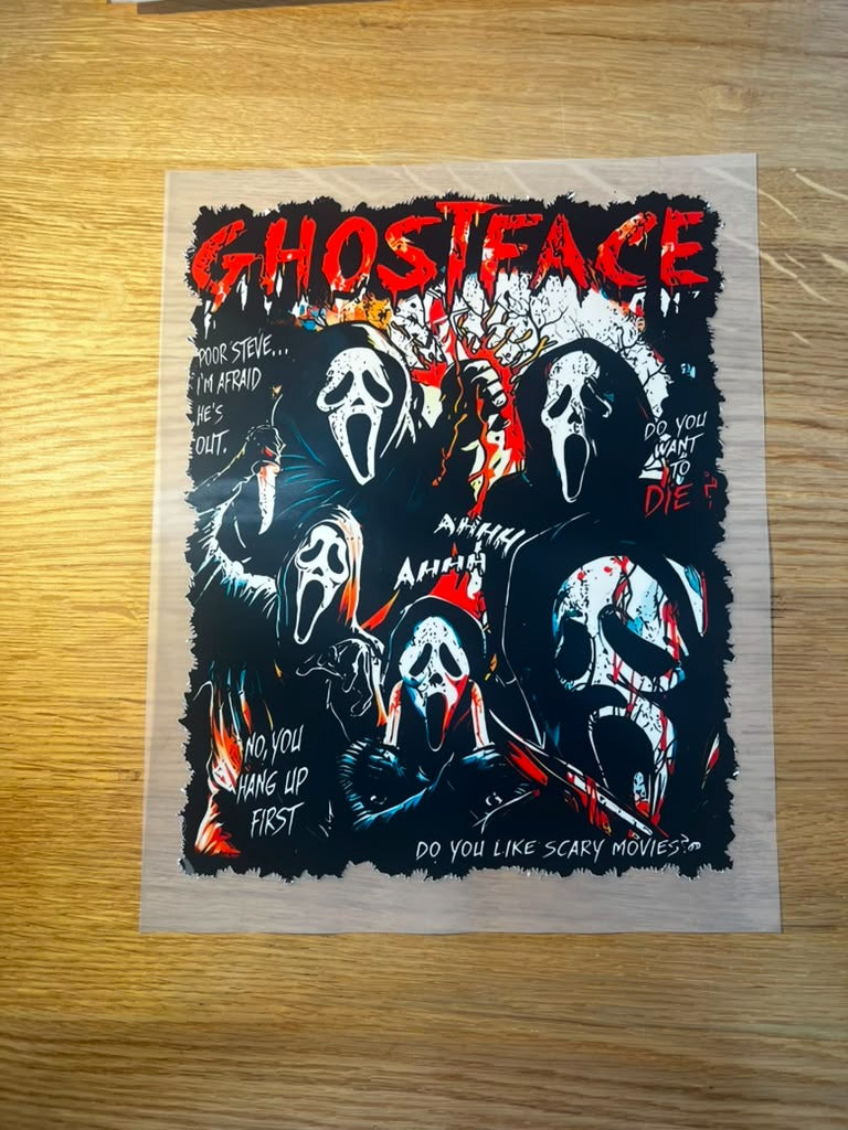 Halloween 10" DTF Ghost Face