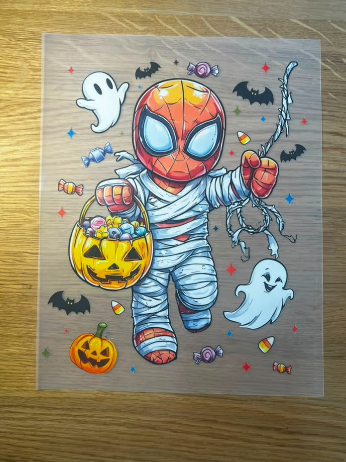Halloween 10" DTF spider kid mummy