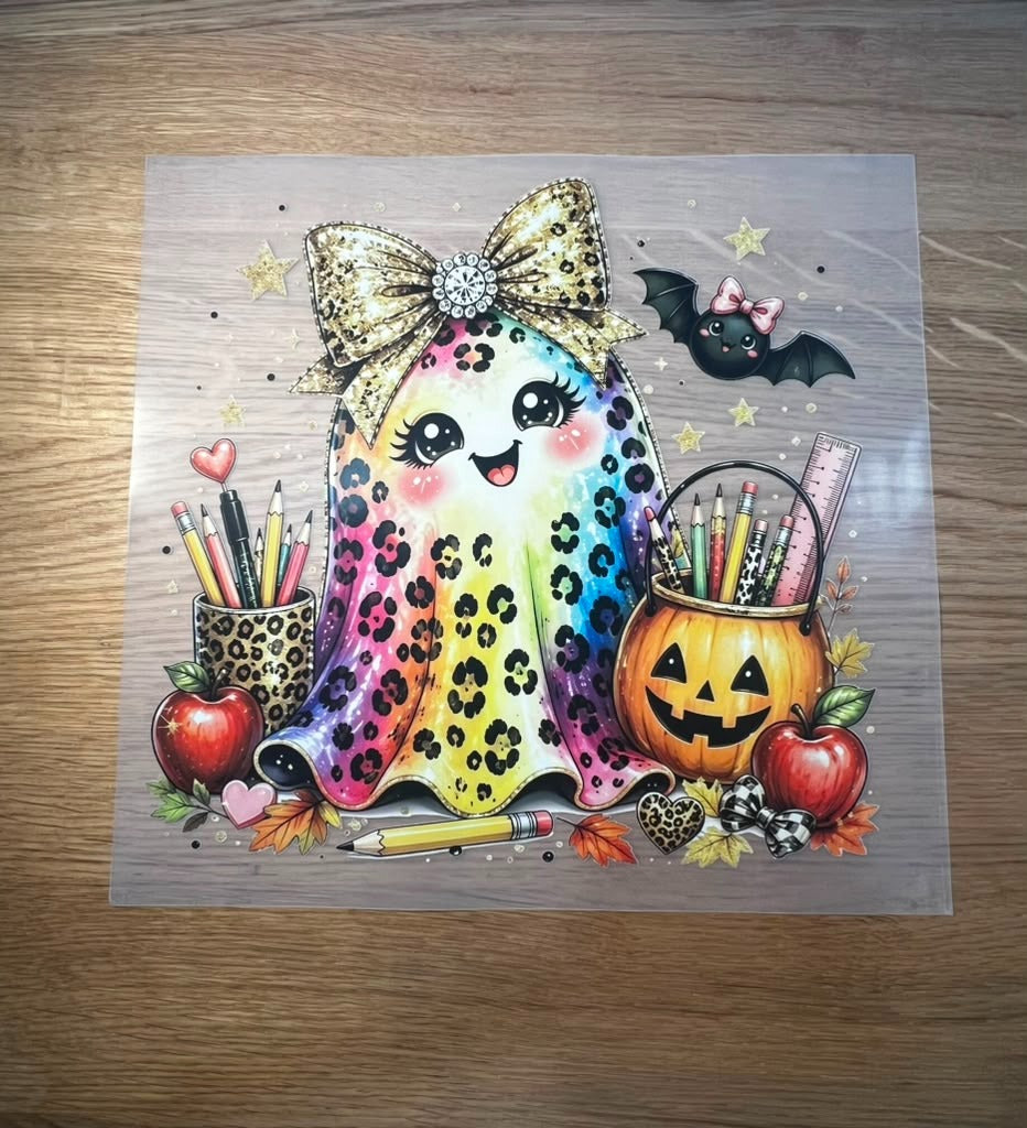 Halloween 10" DTF Rainbow Ghost