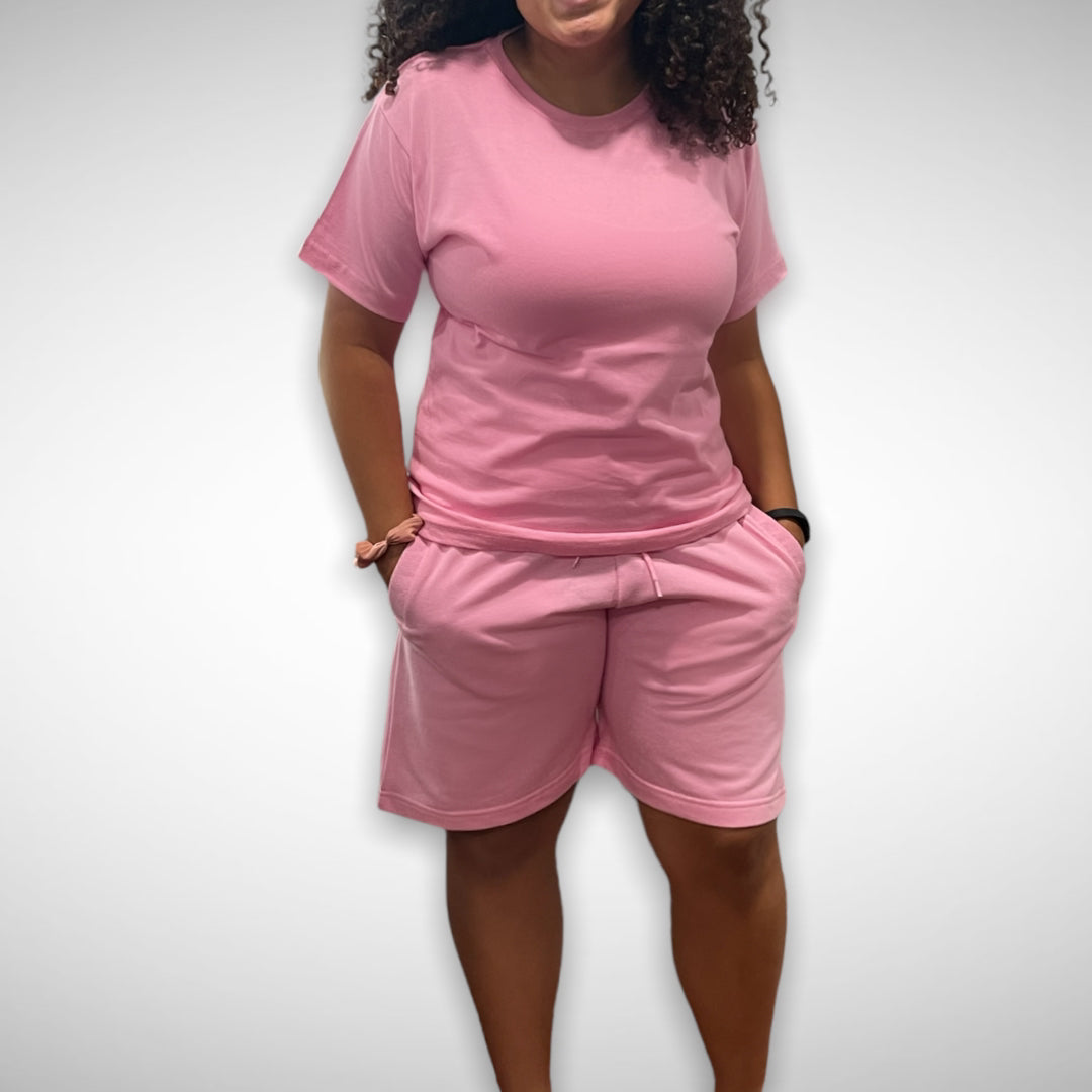 Light Pink Adult Short Set