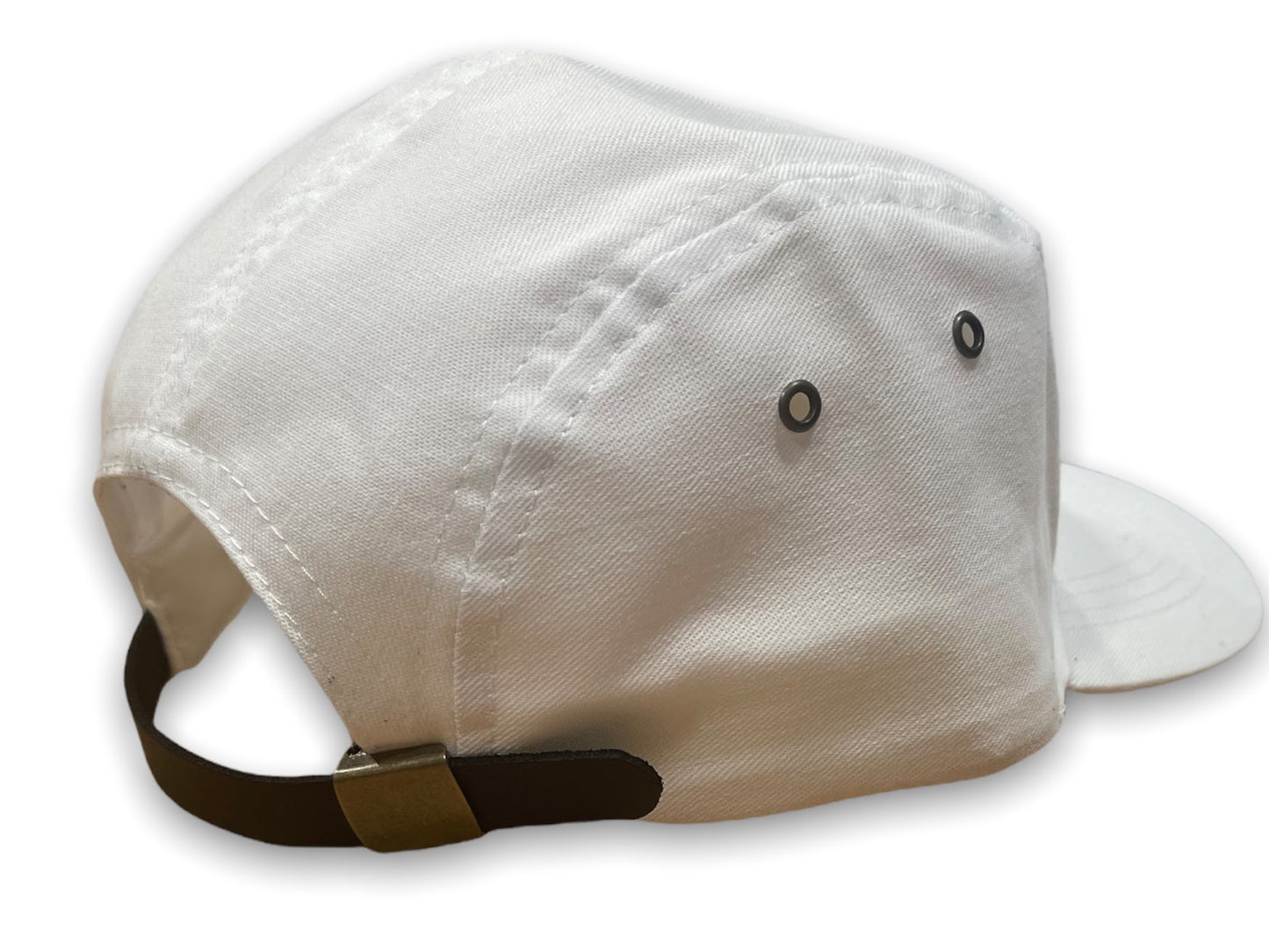 White Five Panel Cap