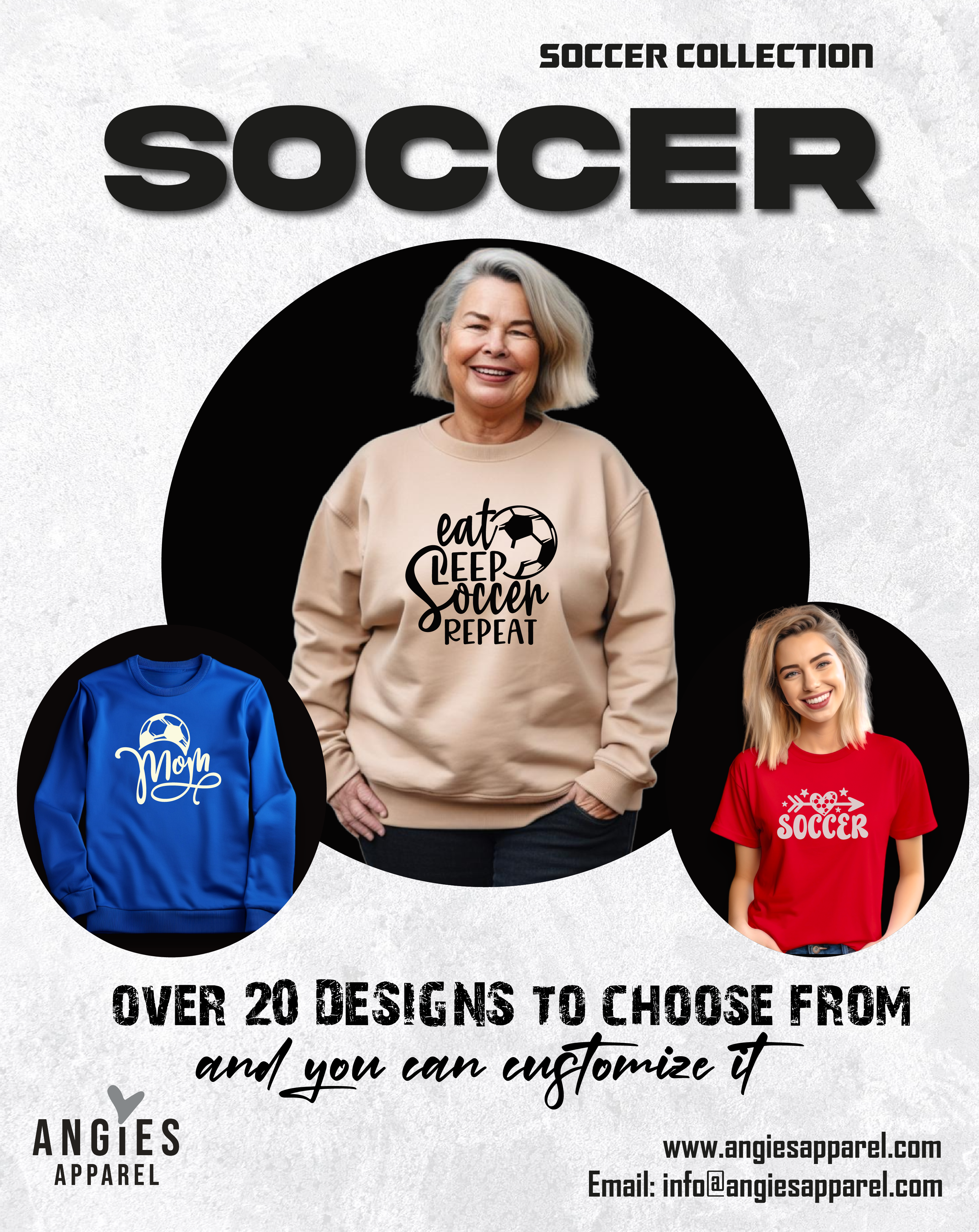Soccer Hoodies, Sweatshirt & T-shirts – Angies Apparel