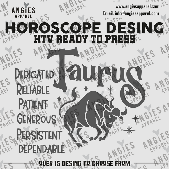 Horoscope Design HTV Ready to Print