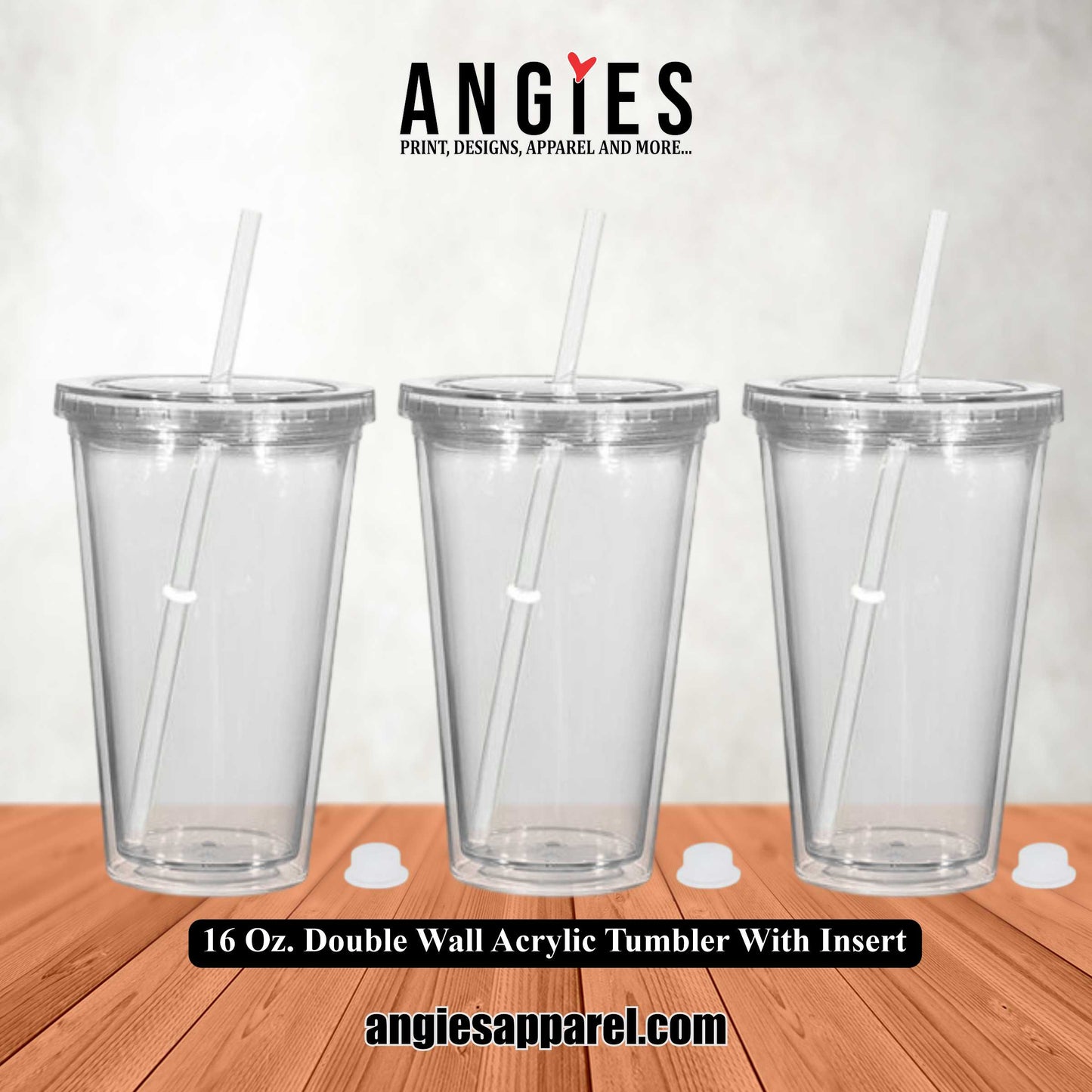 24oz / 16oz. Pre-Drilled Double Wall Plastic Snow Globe (Lava) Tumbler with Plug