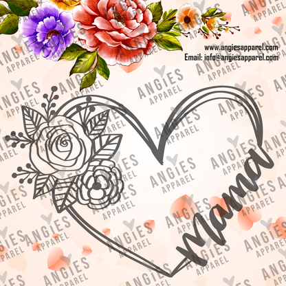 16. Floral Heart - mama