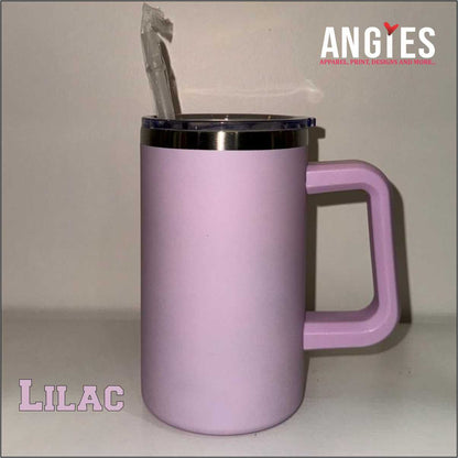 20oz Macaron Color Blank Sublimation Vacuum Insulated Mug with Lid & Straw