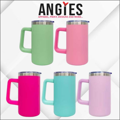 20oz Macaron Color Blank Sublimation Vacuum Insulated Mug with Lid & Straw