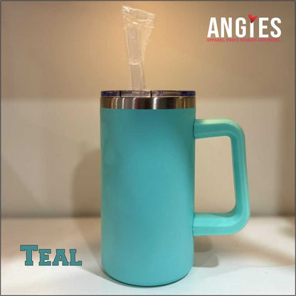 20oz Macaron Color Blank Sublimation Vacuum Insulated Mug with Lid & Straw