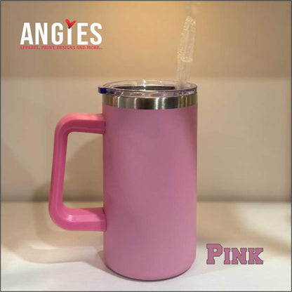 20oz Macaron Color Blank Sublimation Vacuum Insulated Mug with Lid & Straw