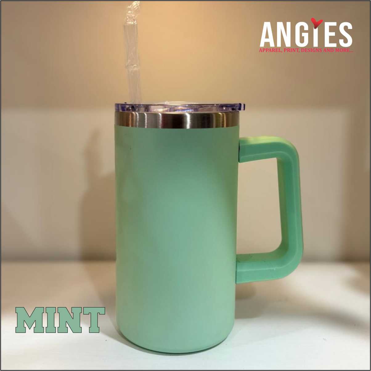 20oz Macaron Color Blank Sublimation Vacuum Insulated Mug with Lid & Straw