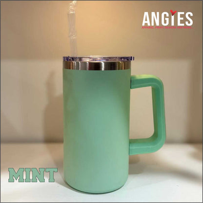 20oz Macaron Color Blank Sublimation Vacuum Insulated Mug with Lid & Straw