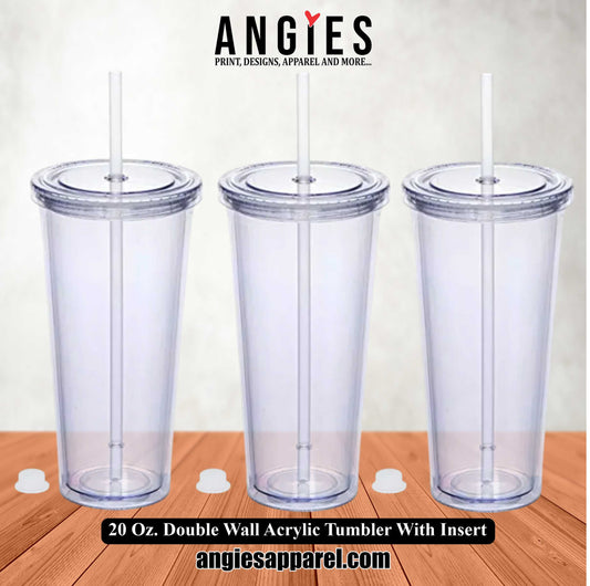 24oz / 16oz. Pre-Drilled Double Wall Plastic Snow Globe (Lava) Tumbler with Plug