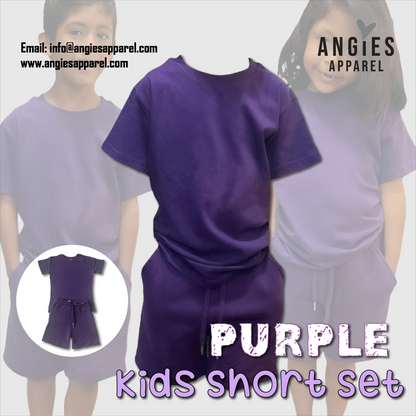 Purple Kids Short Set