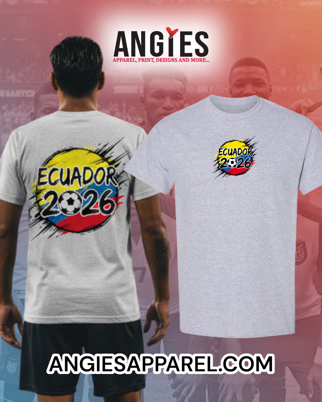 2026 Soccer Fan Crewneck, Hoodie & T-Shirt | Choose Your Country Design