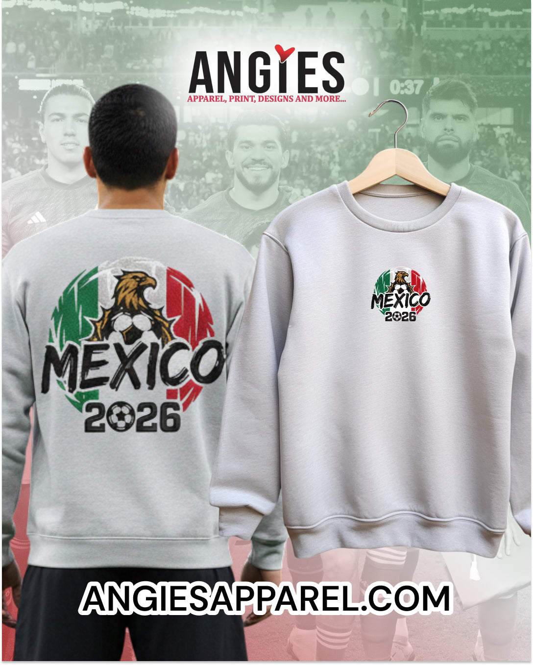 2026 Soccer Fan Crewneck, Hoodie & T-Shirt | Choose Your Country Design