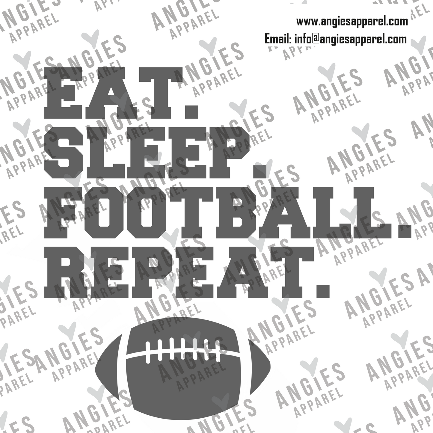 7. Football - Eat Sleep Football Repeat - Ready to Press