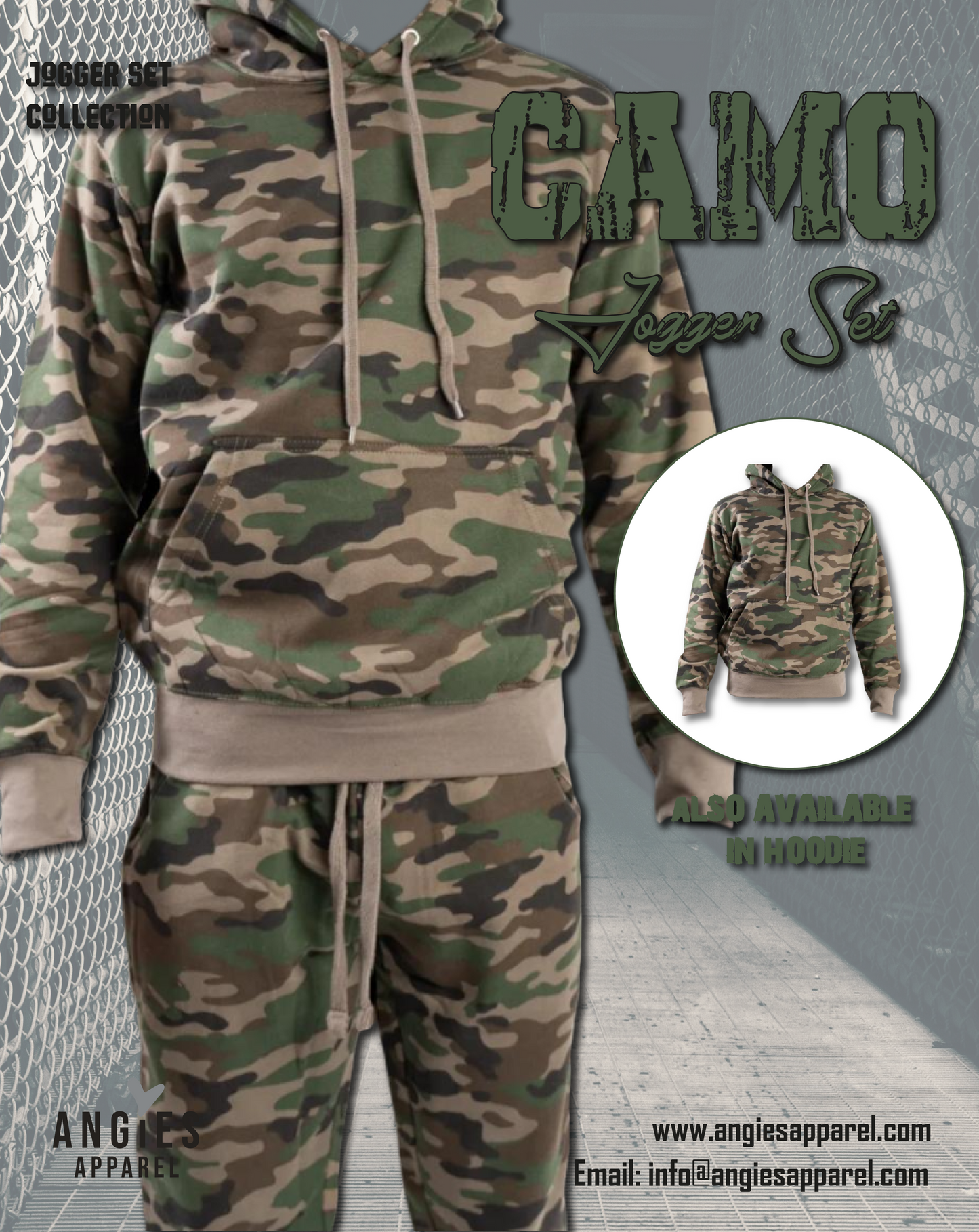 Camo Adult Pull Over Sweat Suit