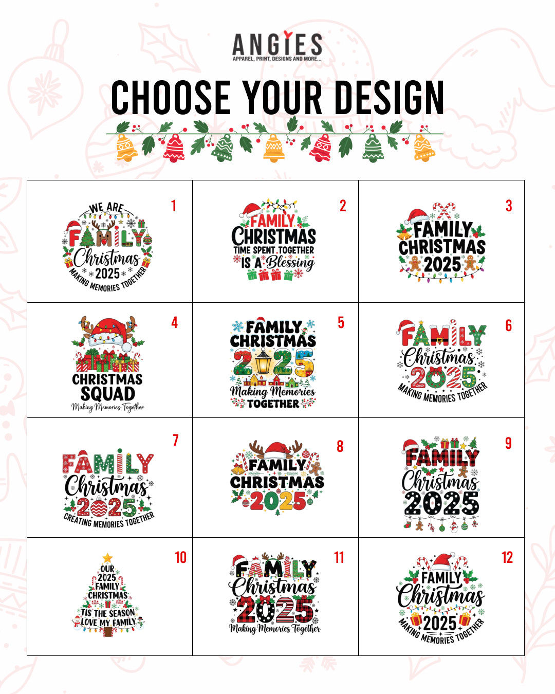 Family Christmas T-Shirts – Choose Your Design