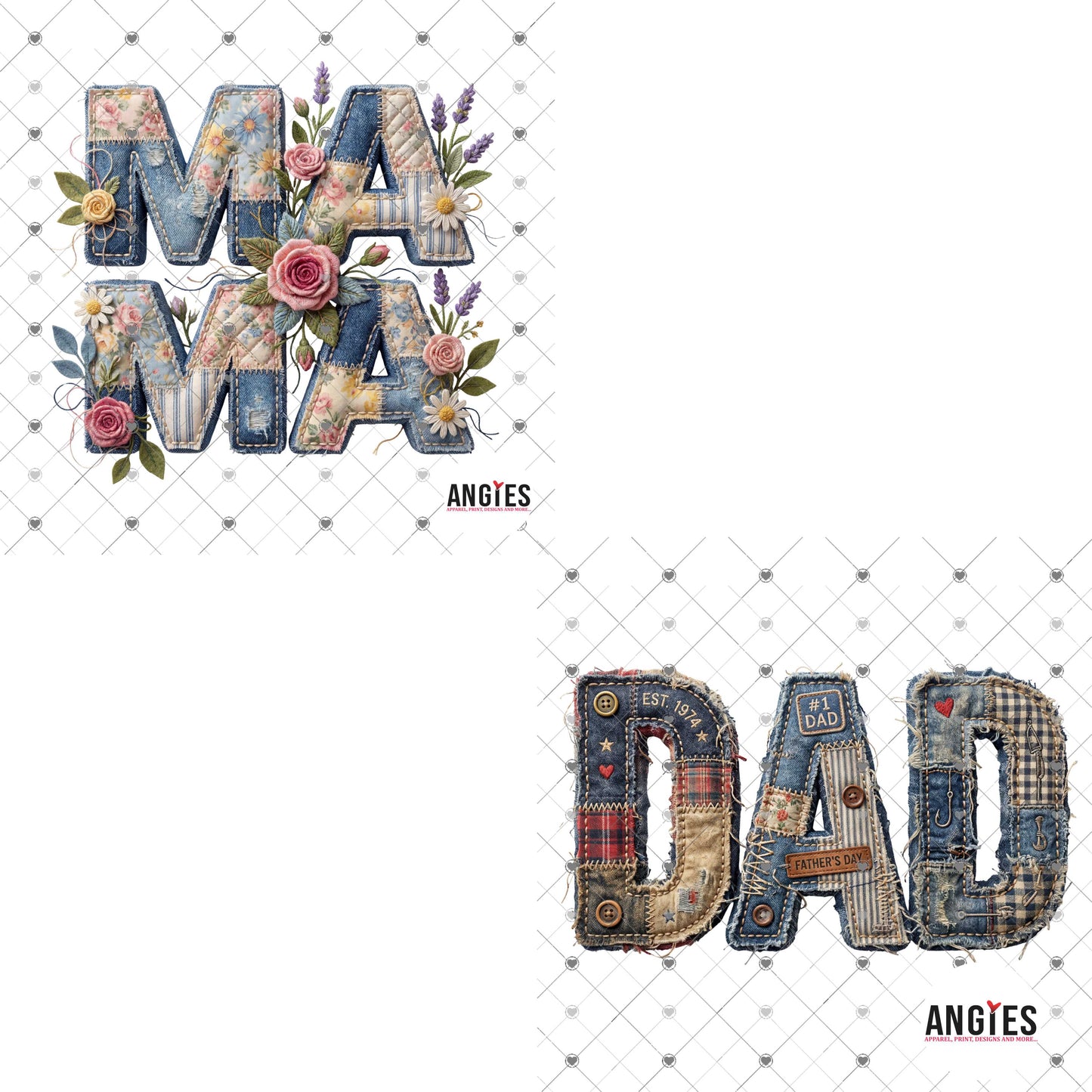 Denim Patch Mama - Dad