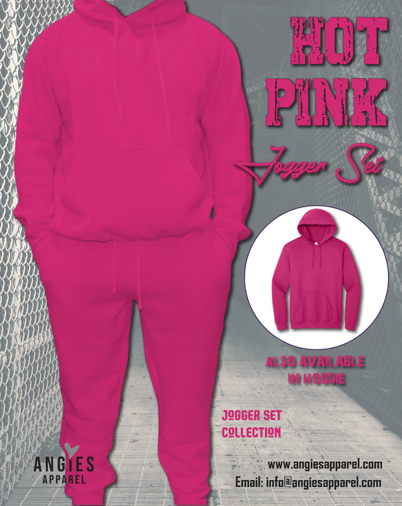 Hot Pink Adult Pull Over Sweat Suit