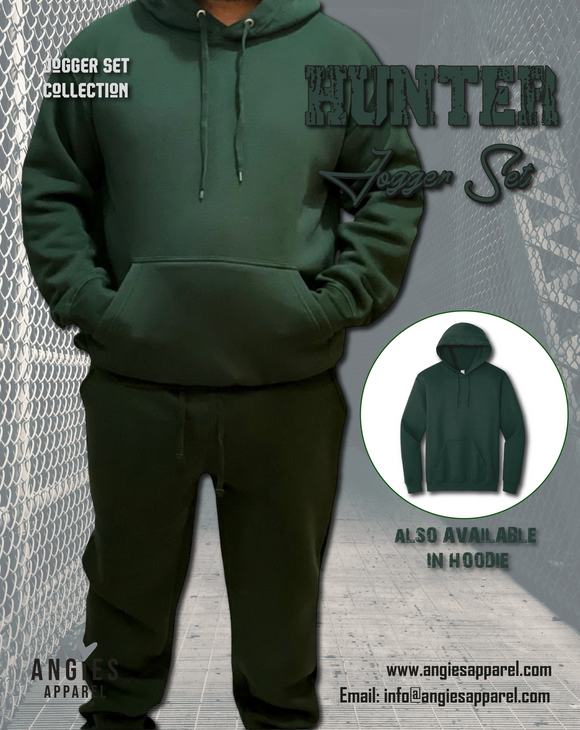Hunter Green Adult Pull Over Sweat Suit