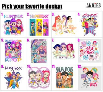 Kpop Kids Hoodie Designs – Huntrx & Sajaboys with Name Personalization