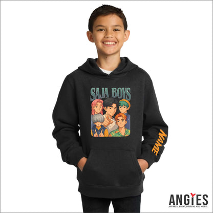 Kpop Kids Hoodie Designs – Huntrx & Sajaboys with Name Personalization