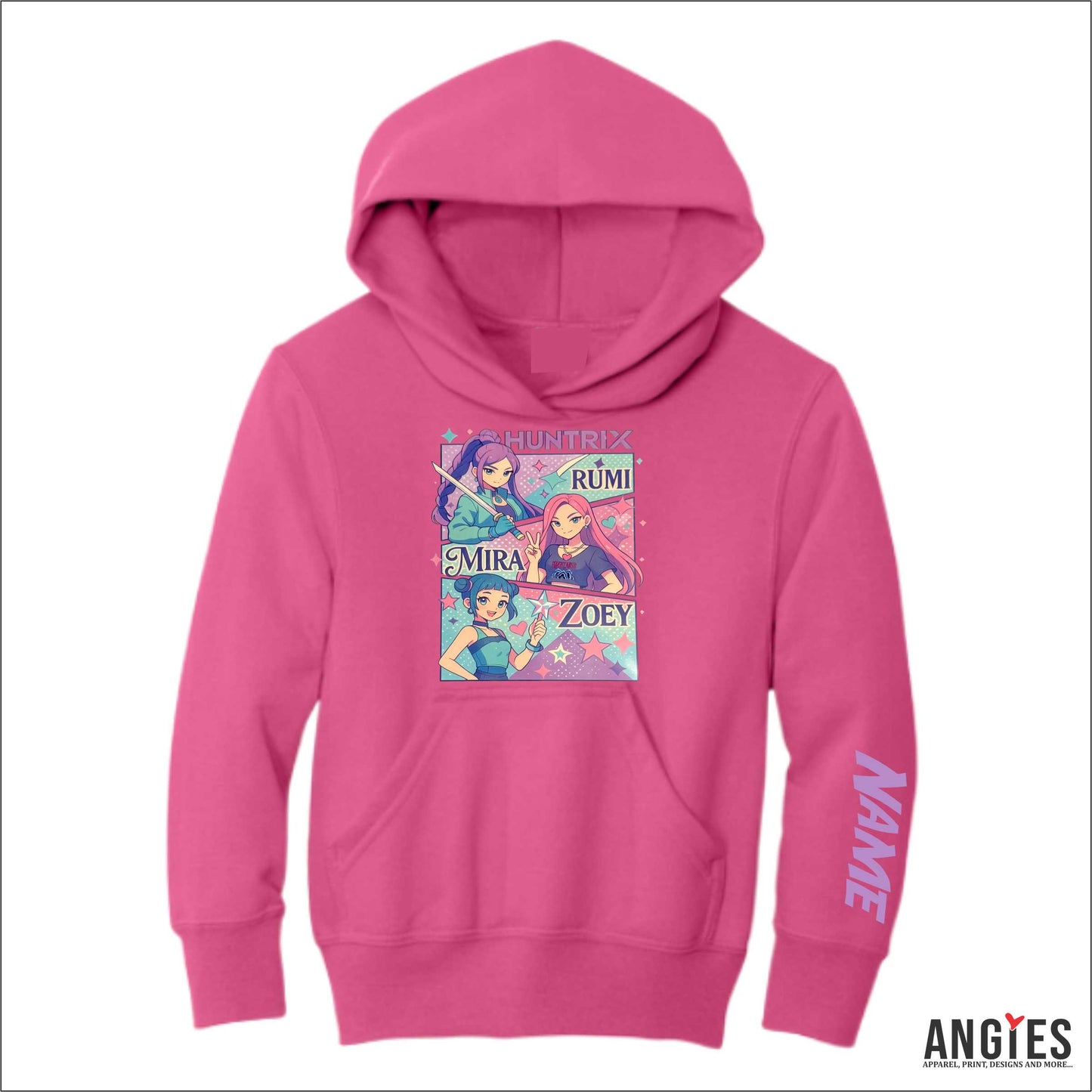 Kpop Kids Hoodie Designs – Huntrx & Sajaboys with Name Personalization