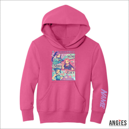 Kpop Kids Hoodie Designs – Huntrx & Sajaboys with Name Personalization