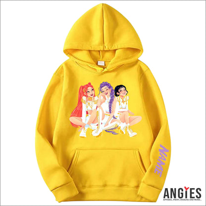 Kpop Kids Hoodie Designs – Huntrx & Sajaboys with Name Personalization