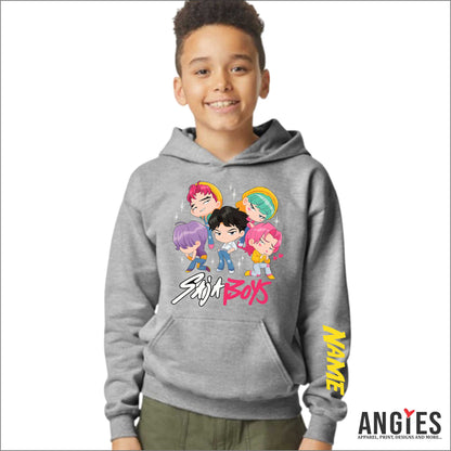 Kpop Kids Hoodie Designs – Huntrx & Sajaboys with Name Personalization