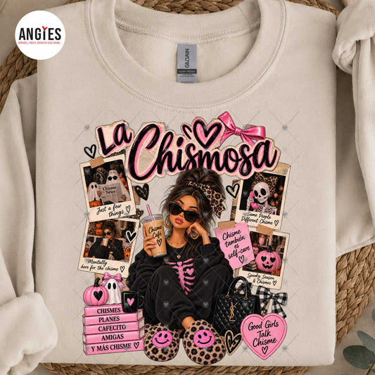 La Chismosa Graphic Tee, Crewneck, Hoodie or DTF Heat Transfer | Funny Spanish Latina Design