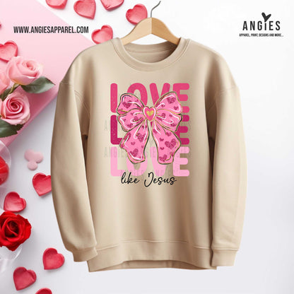 Love Like Jesus Hoodie and Crew Neck Sweatshirt
