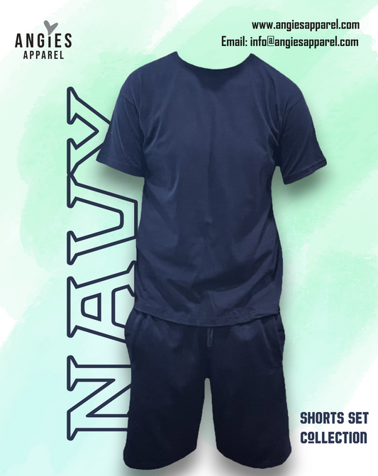 Navy Adult Short Set