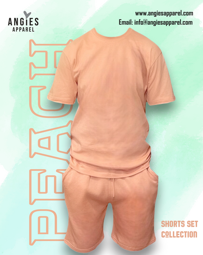Peach Adult Short Set