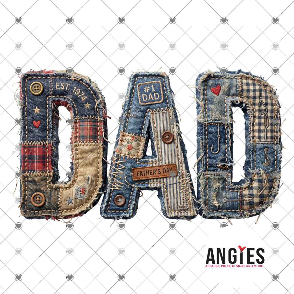 Denim Patch Mama - Dad