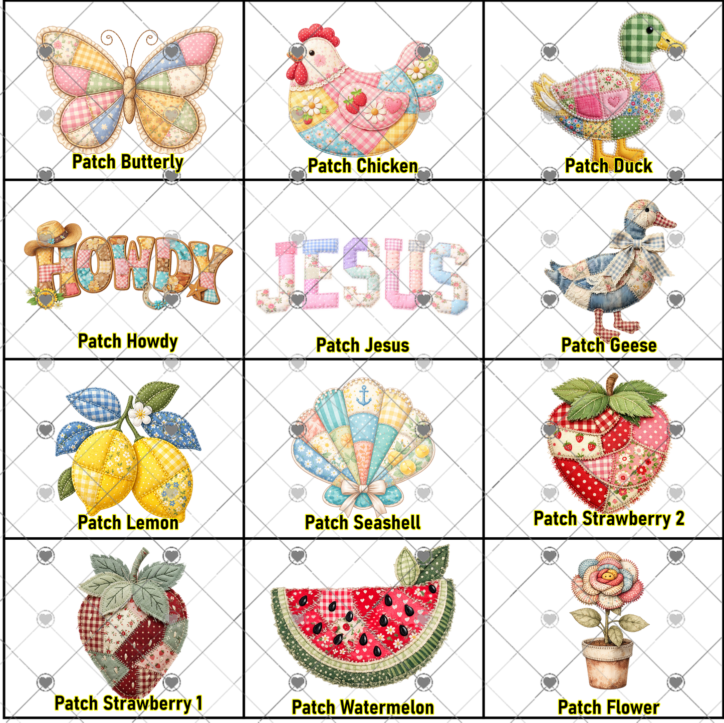 Patchwork Charm DTF Collection