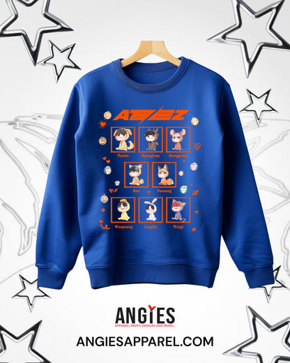 Stray Kids Inspired Hoodie | K-Pop Fan Apparel | SKZ Cartoon Design