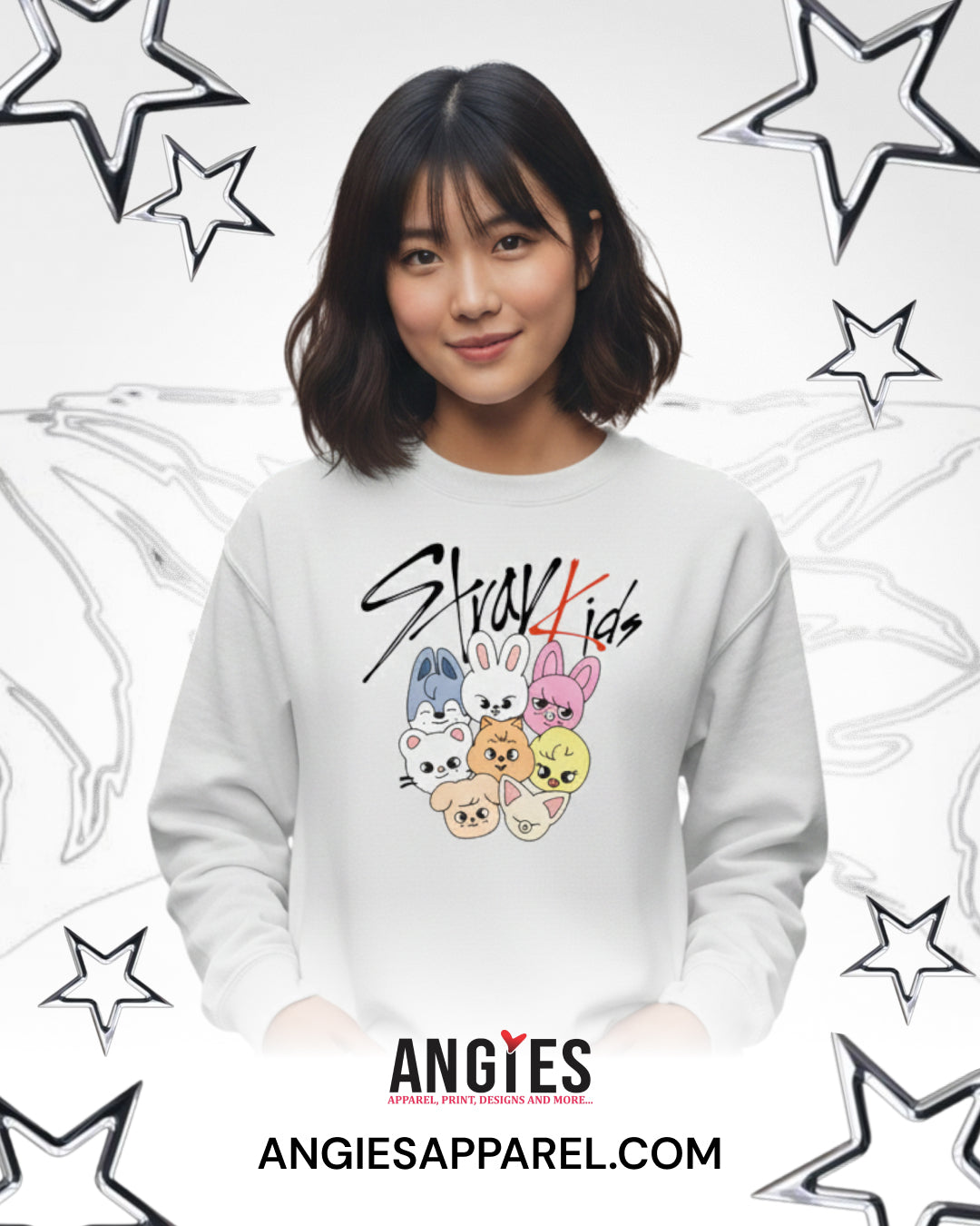 Stray Kids Inspired Hoodie | K-Pop Fan Apparel | SKZ Cartoon Design