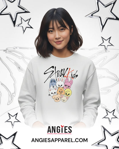 Stray Kids Inspired Hoodie | K-Pop Fan Apparel | SKZ Cartoon Design