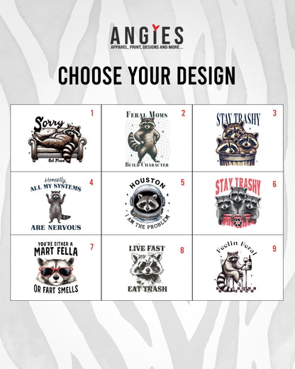 Raccoon Graphic Collection |  Crewneck, Hoodie & T-Shirt