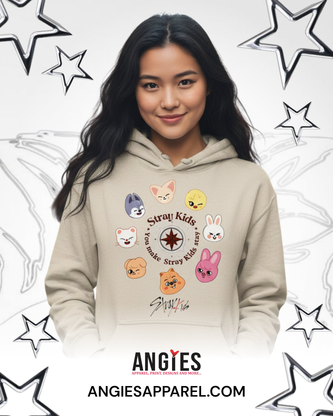Stray Kids Inspired Hoodie | K-Pop Fan Apparel | SKZ Cartoon Design