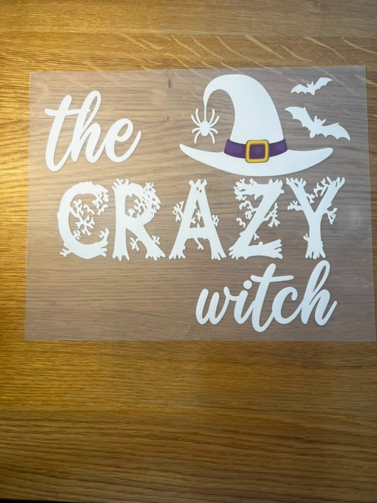 Halloween 10" DTF Crazy Witch
