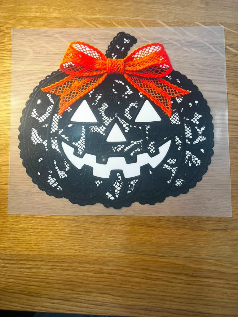 Halloween 10" DTF Lace Pumpkin
