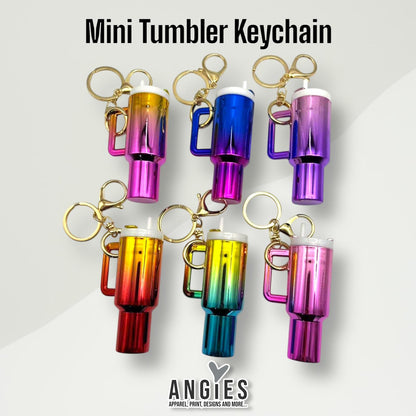 Mini Keychain Tumbler - Cute & Compact Drink Accessory Gradient Color