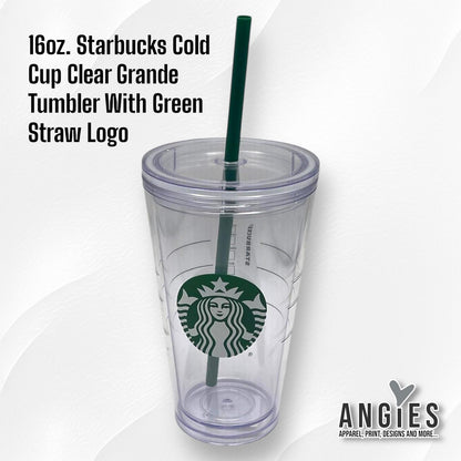 Starbucks Cold Cup Venti (24oz) Clear Double Wall with Lid and Straw