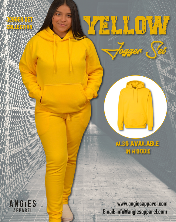 Yellow Adult Pull Over Sweat Suit